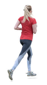 cut out woman doing sports running