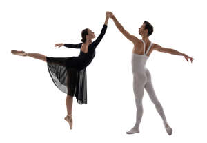 cut out ballet dancers performing