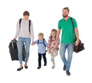 family with kids travelling