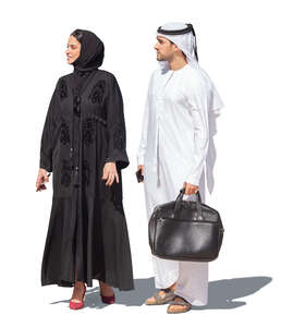 arab man and woman standing