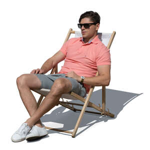 man sitting and relaxing in the garen chair