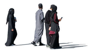 group of middle eastern muslims walking