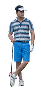 cut out golf player standing