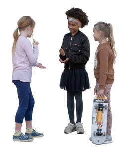 group of little girls standing together