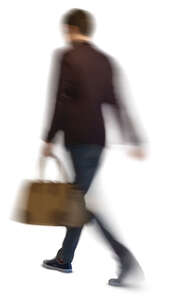 motion blur man walking