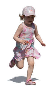 little girl running