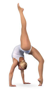 female gymnast doing back bend