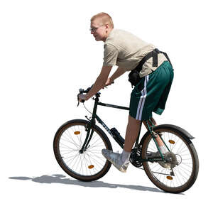 young man riding a bicycle