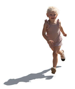 little backlit girl running