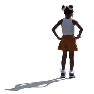 backlit black kid standing