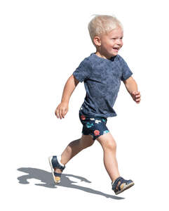 happy little boy running 