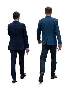 two men in suits walking