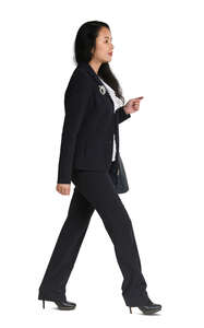 asian businesswoman walking