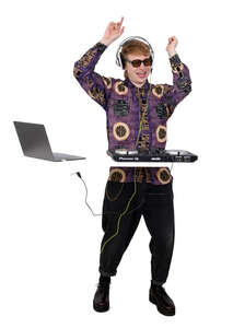 dj playing music at a party