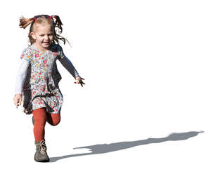 little girl running