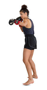 woman doing kickboxing