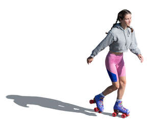 woman roller skating