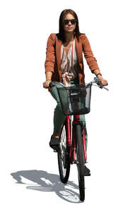 woman riding a bicycle