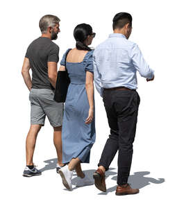 cut out group of people walking together