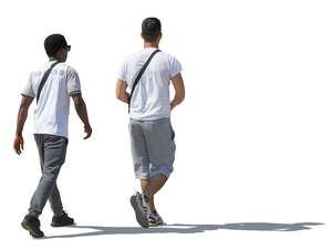 two young men walking