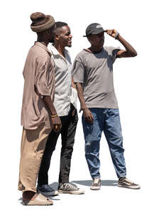 cut out group of african men standing