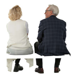 two older people sitting