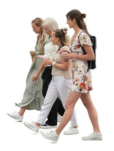 group of women walking together