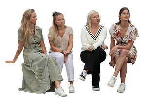 four women sitting