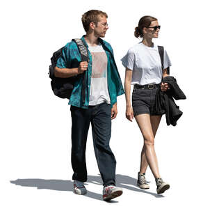 two people walking