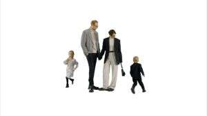 video of children running around the parents in circles