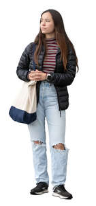 young asian woman standing