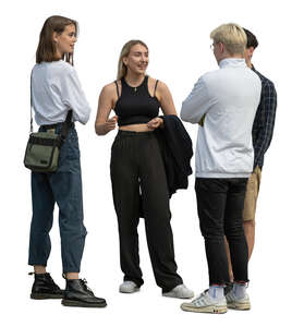 group of happy young people standing