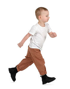 cut out little boy running