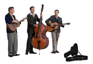 three street musicians performing