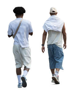 two young black men walking