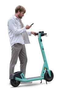 man renting a scooter