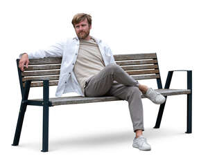 man sitting on a bench