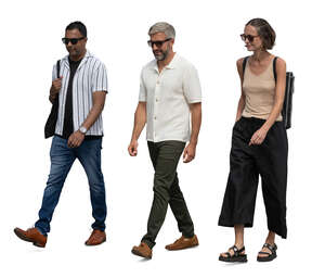 group of friends walking