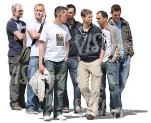 group of men walking