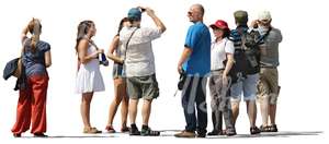 group of tourists standing