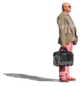 man with a briefcase standing