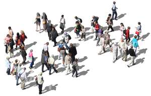 crowd of people seen from above