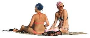 two women sunbathing