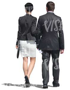 couple walking seen from behind