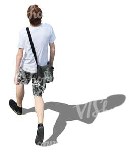 cut out teenager walking