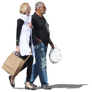 two teenage girls with backpacks walking together - VIShopper