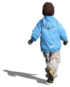 cut out boy running