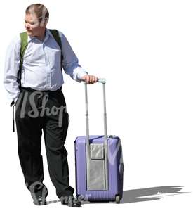 man with a suitcase standing