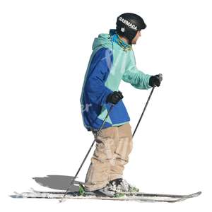 cut out man alpine skiing