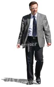 cut out businessman walking